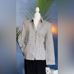 Garfield Marks size 8 NWT Gray zip up blazer